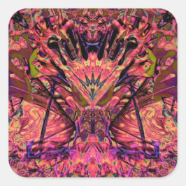 Trippy Garland Vierkante Sticker