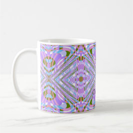 Trippy geometrisch retro abstract patroon koffiemok