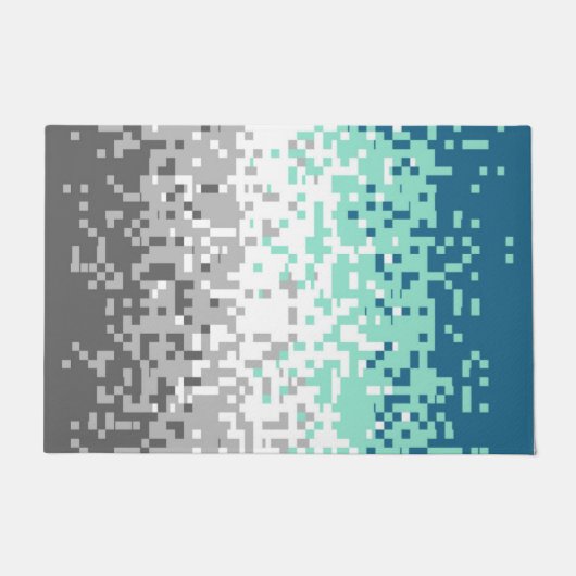 Trippy Gepixelde Abstracte Frayromantische Pride V Deurmat (Voorkant)