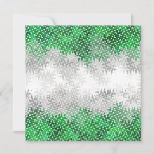 Trippy Golvende Abstracte Grayromantische Pridevla Feestdagenkaart
