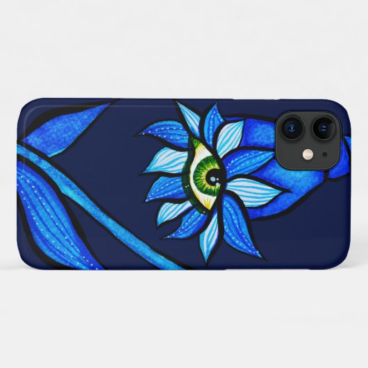 Trippy Goth Creepy Eye Flower Case-Mate iPhone Case (Achterkant (horizontaal))