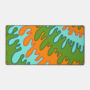 Trippy Groen Sinaasappel Vloeibare Drip Stripe Y2K Bureaumat
