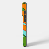 Trippy Groen Sinaasappel Vloeibare Drip Stripe Y2K Case-Mate iPhone Case (Achterkant / Links)