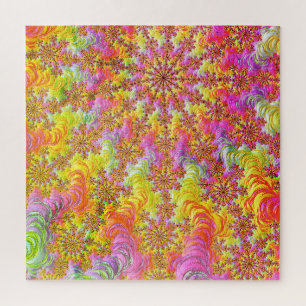 Trippy Groovy Funky Psychedelic Fractal Burst Legpuzzel