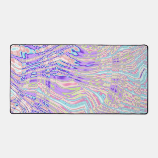 Trippy Groovy Kleurrijke Blobs Digitale Abstracte  Bureaumat (Voorkant)