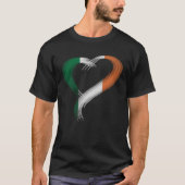 Trippy hart Ik hou van Ierland vlag Edm raves tech T-shirt (Voorkant)