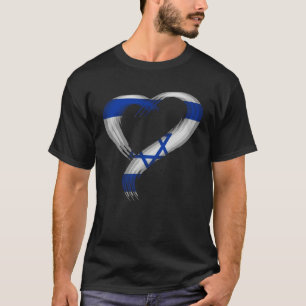 Trippy hart Ik hou van Israël Israëlische vlag Edm T-shirt