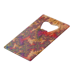 Trippy Heldere Schitterende Vertakkende Abstracte Kredietkaart Flessenopener
