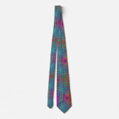 Trippy Hemelblauw Abstract Retro Atoomgolven Stropdas (Achterkant)