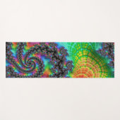 Trippy Hippie Psychedelic Rainbow Spiral Fractal Yogamat (Voorkant (horizontaal))