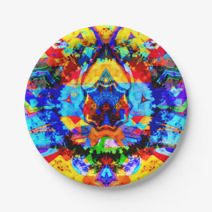 Trippy Hippie Psychedelic Tie Dye Bold Print Party Papieren Bordje