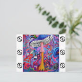 Trippy Hippy-paddenstoel Briefkaart (Staand voorkant)