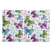 Trippy Hippy Retro Butterfly Kussensloop (Achterkant)