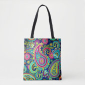 Trippy Hippy Retro Paisley Draagtas (Voorkant)