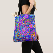 Trippy Hippy Retro Paisley Draagtas (Dichtbij)