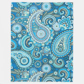 Trippy Hippy Retro Paisley Fleece Deken (Voorkant)