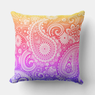 Trippy Hippy Retro Paisley Kussen