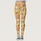 Trippy Hippy Retro Paisley Leggings (Voorkant)