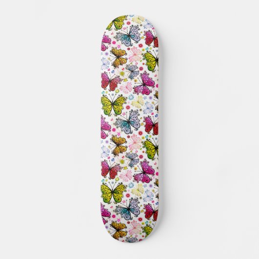 Trippy Hippy Retro Paisley Skateboard (Voorkant)