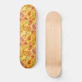 Trippy Hippy Retro Paisley Skateboard (Voorkant)