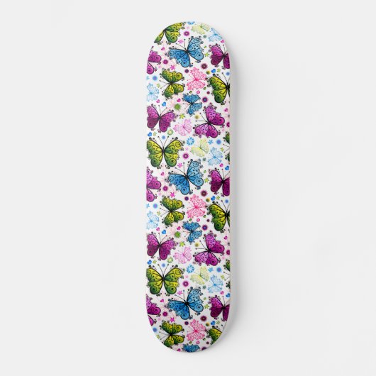 Trippy Hippy Retro Paisley Skateboard (Voorkant)