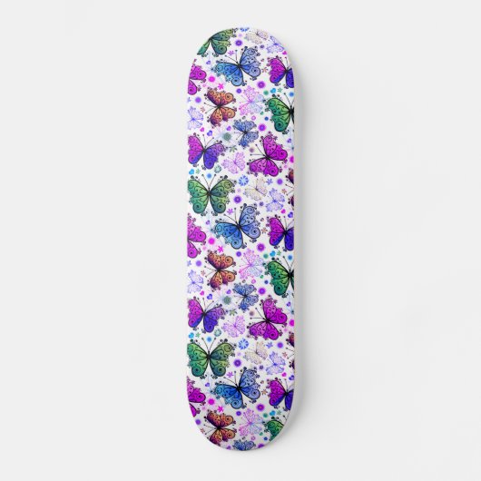 Trippy Hippy Retro Paisley Skateboard (Voorkant)