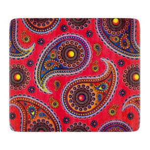Trippy Hippy Retro Paisley Snijplank