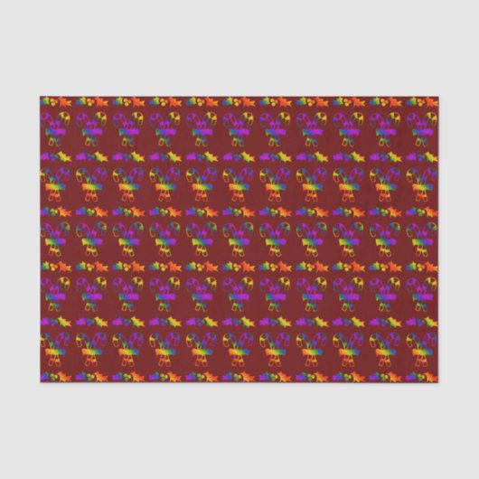 Trippy Holly Canes Tissuepapier (Voorkant)