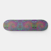 Trippy Hot Pink Abstract Retro Liquid Swirl Skateboard (Horizontaal)