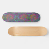 Trippy Hot Pink Abstract Retro Liquid Swirl Skateboard (Horizontaal)