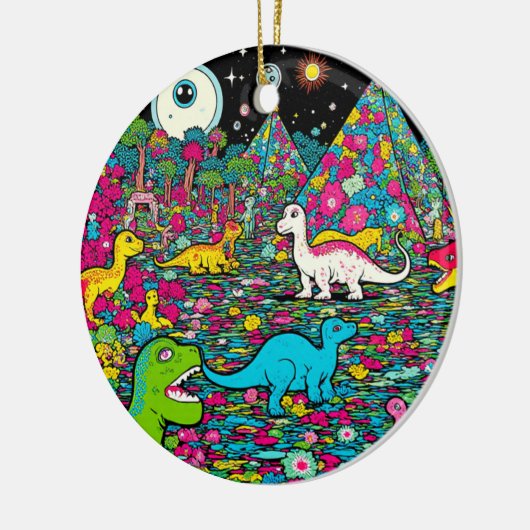 Trippy Keramisch Ornament (Links)