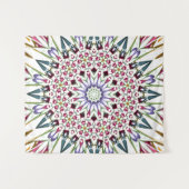 Trippy kleurrijk bloemontwerp wandkleed (Voorkant (horizontaal))