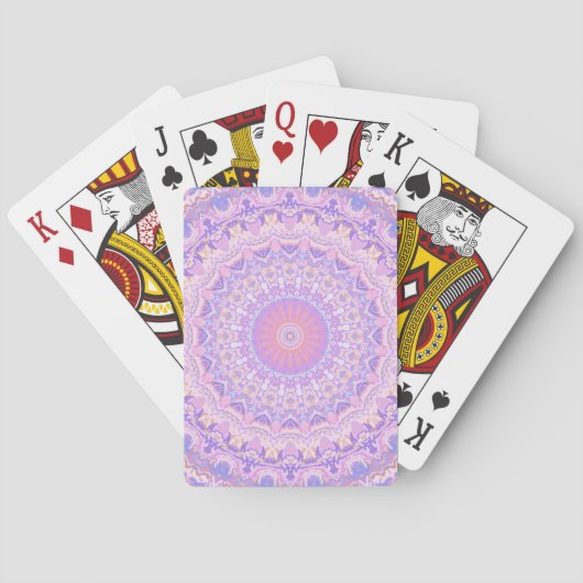 Trippy Kleurrijke Ingewikkelde Boho Hippie Mandala Pokerkaarten (Achterkant)