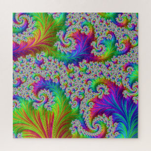 Trippy Kleurrijke Krachtige Trippy Regenboog Spira Legpuzzel
