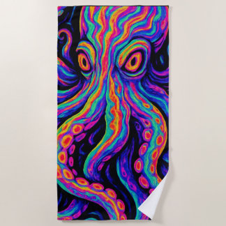 Trippy Kleurrijke Octopus Strandlaken