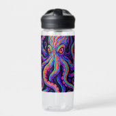 Trippy Kleurrijke Octopus Waterfles (Voorkant)