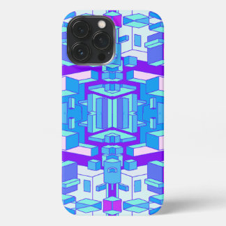 Trippy Lila en blauwe telefoonhoesje iPhone 13 Pro Max Hoesje