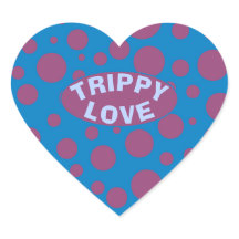 Trippy Love Paarse Stippen Feeling Blue Psychedeli