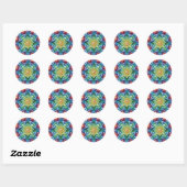 Trippy Mandala Ronde Sticker (Vel)