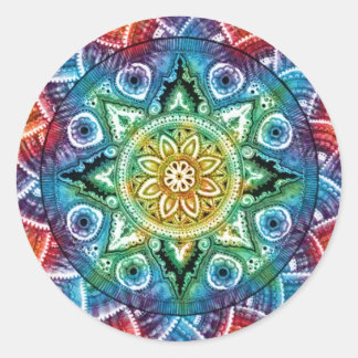 Trippy Mandala Ronde Sticker