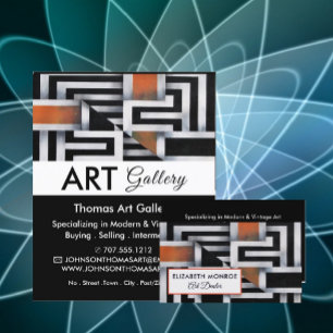 Trippy Maze-patroon, Kunsthandelaar, Galerij Flyer