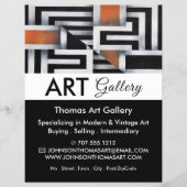 Trippy Maze Pattern, Art Dealer, Gallery Flyer (Voorkant)