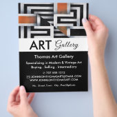 Trippy Maze Pattern, Art Dealer, Gallery Flyer (Hand)