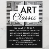 Trippy Maze Squares, Art Teacher, Art Classes Flyer (Voorkant)