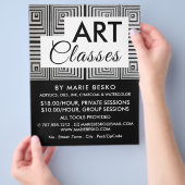 Trippy Maze Squares, Art Teacher, Art Classes Flyer (Hand)