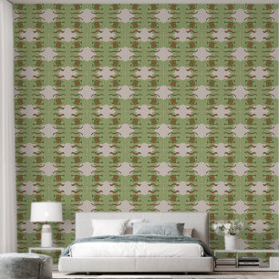 Trippy minimalistische ogen en bladeren 2 behang
