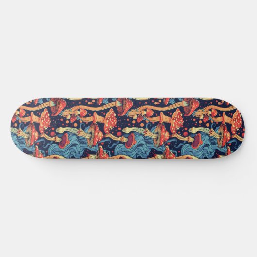 Trippy Mushroom Art Peinture Skateboard (Horz)