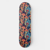 Trippy Mushroom Art Peinture Skateboard (Recto)