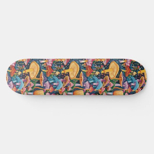 Trippy Mushroom Art Peinture Skateboard (Horz)