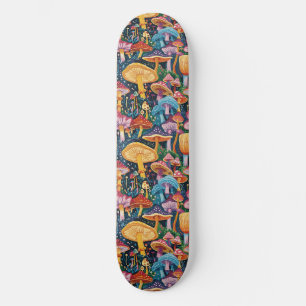 Trippy Mushroom Art Peinture Skateboard